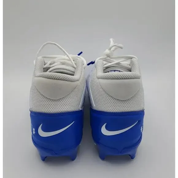 Nike Alpha Menace 4 Pro White Royal Blue Football Cleats  display picture 1